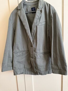 GAP Olive Gray Casual Blazer Jacket
